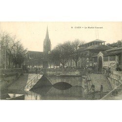 carte postale ancienne 14 CAEN. Top Promotion Le Marché Couvert