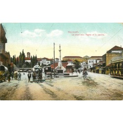 WW BEYROUTH. Place, Eglise et Caserne au Liban 1920