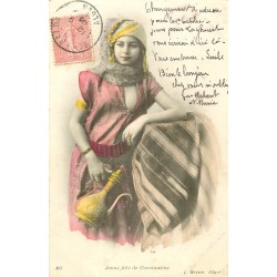 WW ALGERIE. Jeune fille de Constantine servant le thé 1906