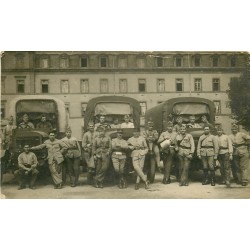 WW 63 CLERMONT-FERRAND. Militaires avec Camions. Photographe Breuly 25 Av des Etats-Unis