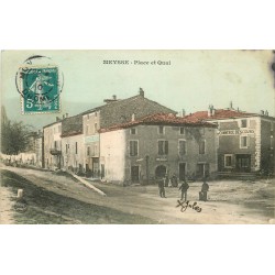 WW 07 MEYSSE. Place et Quai avec Auberge du Commerce Descours 1910