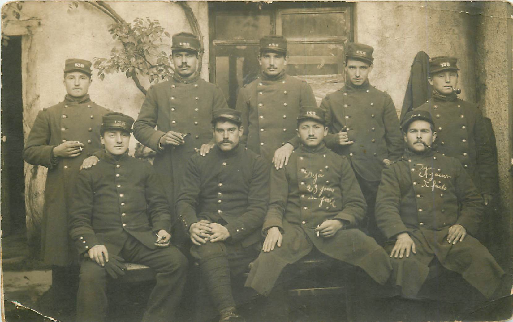 WW 87 BELLAC. Groupe de Militaires du 138° Régiment d'Infanterie 1915