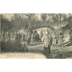 WW GUERRE 1914-18. En Alsace Abris construits en arrière des Tranchées 1915