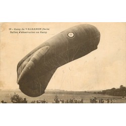 25 CAMP DE VALDAHON. Ballon d'observation 1927 aérostat militaire