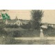 WW 27 GIVERNY. Eglise et Femme sur la Route du bas