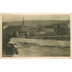 WW TRAVERS. Vue du Fleuve et de la Ville en Suisse 1925