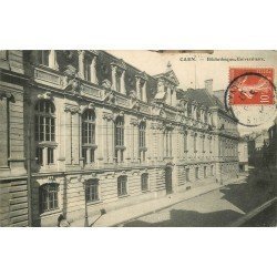 carte postale ancienne 14 CAEN. Top Promotion Bibliothèque Universitaire 1907