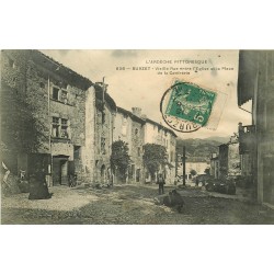 WW 07 BURZET. Vieille rue entre Eglise et Place Confrèrie 1911