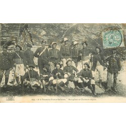 WW MILITAIRES ET DOUANIERS. Frontière Italienne Bersagliers et Chasseurs Alpins 1906