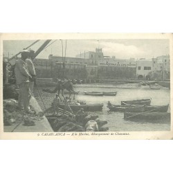 CASABLANCA. Débarquement de Chameaux à la Marine 1914