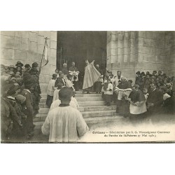 WW 45 ORLEANS. Fêtes Jeanne Arc 1931. Bénédiction Moseigneur Corcoux au Porche