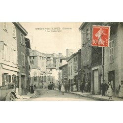 WW 69 CHESSY-LES-MINES. Le Tabac rue Centrale vers 1909