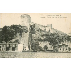 WW CONSTANTINOPLE. Ancien Fort et le Bosphore en Turquie Turkey