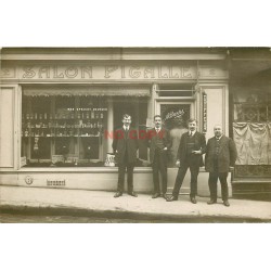 PARIS XVIII. Salon Coiffure Pigalle Bachr 2 rue Houdon. Photo carte postele