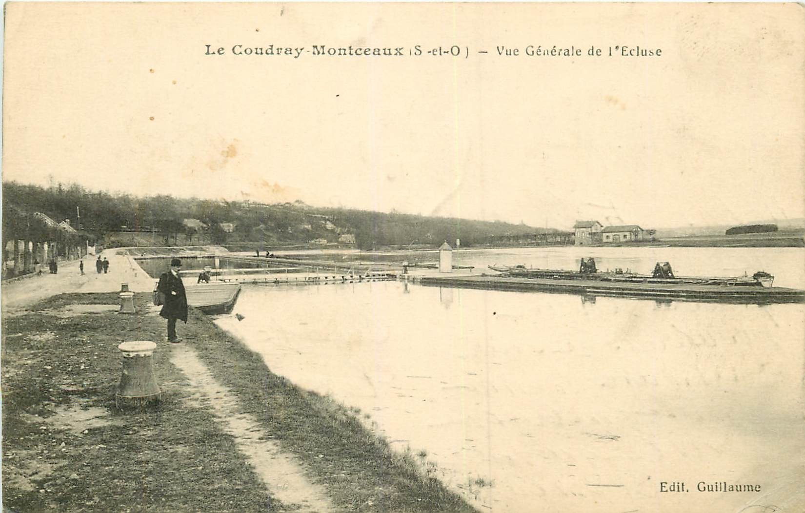 WW 91 LE COUDRAY-MONTCEAUX. L'Ecluse avec Tampon militaire 1916