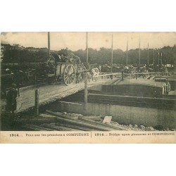 WW 60 COMPIEGNE. Guerre 1914-18 Pont sur Péniches par le Génie Français