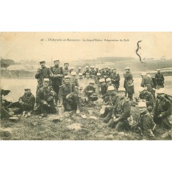 WW MILITAIRES. Infanterie en Manoeuvre le Café pendant la Halte