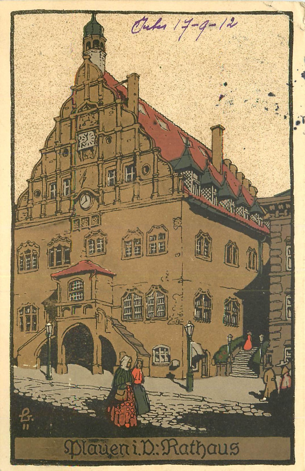 WW ALLEMAGNE DEUTSCHES REICH. Plauen 1912 Rathaus