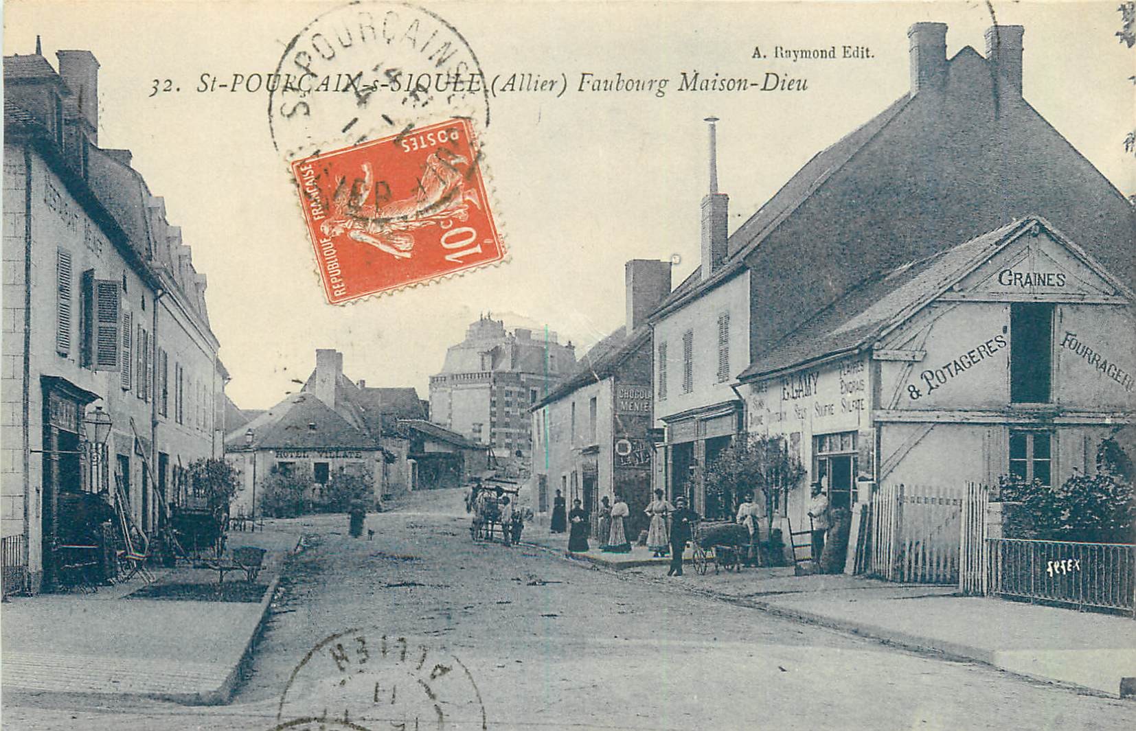 WW 03 SAINT-POURCAIN-SUR-SIOULE. Potagerie Lamy Faubourg Maison-Dieu 1911