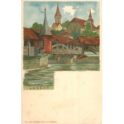 WW LUZERN LUCERNE par un Illustrateur vers 1900