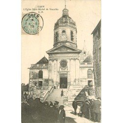carte postale ancienne 14 CAEN. Top Promotion Eglise Saint-Michel de Vaucelles 1905