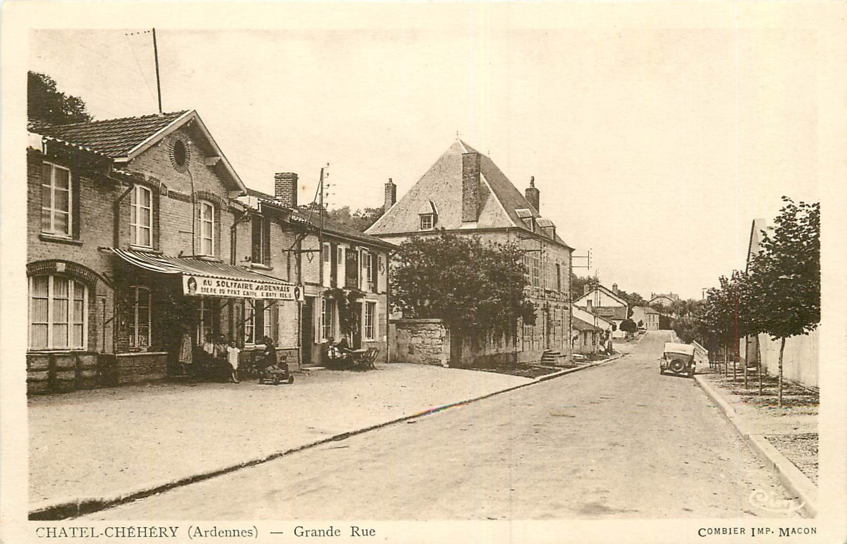 WW 08 CHATEL-CHEHERY. Café Au Solitaire ardennais sur Grande Rue