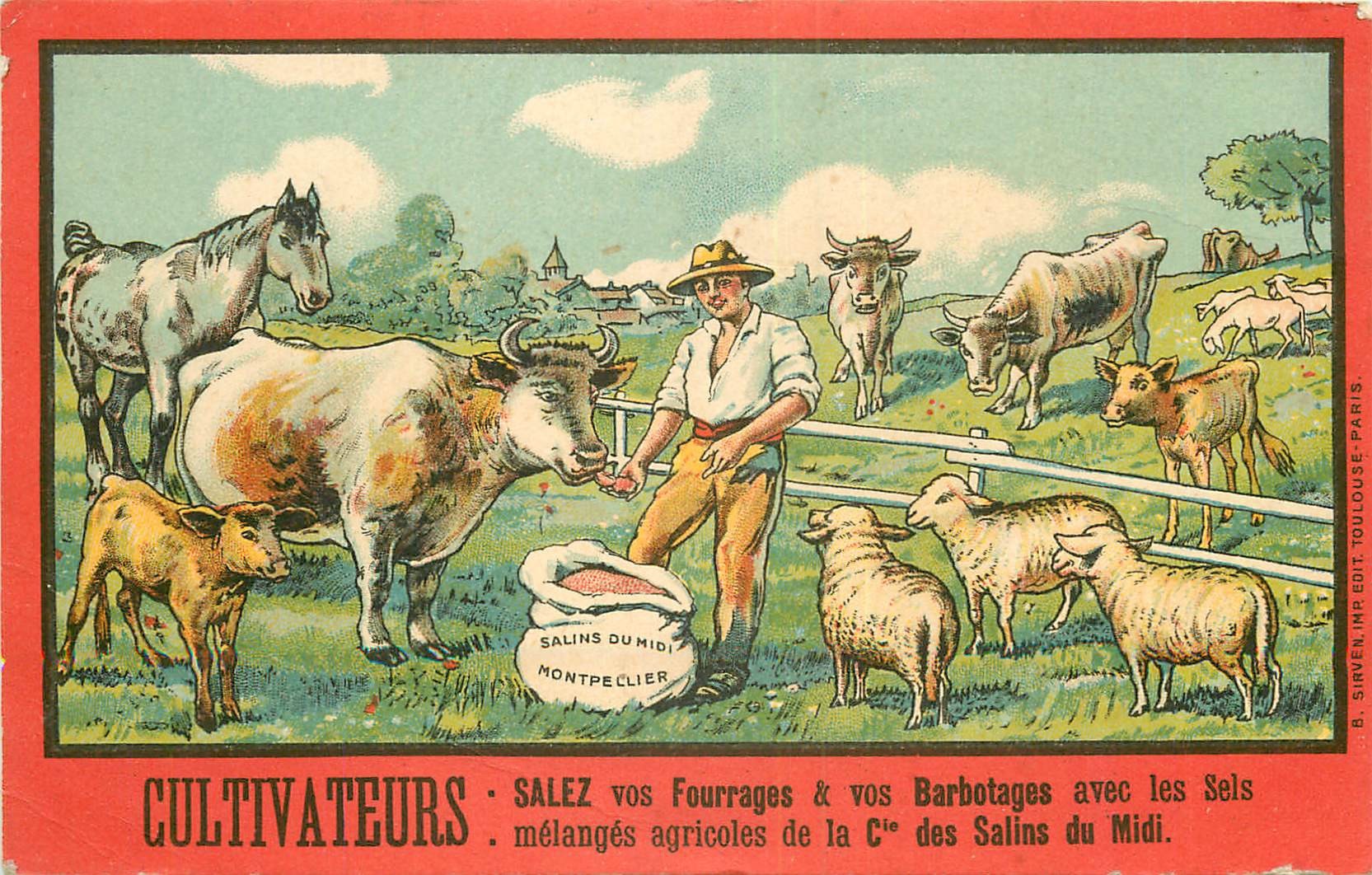 WW Publicité des Salins du Midi à Montpellier pour les Agriculteurs Fourrages et Barbotages