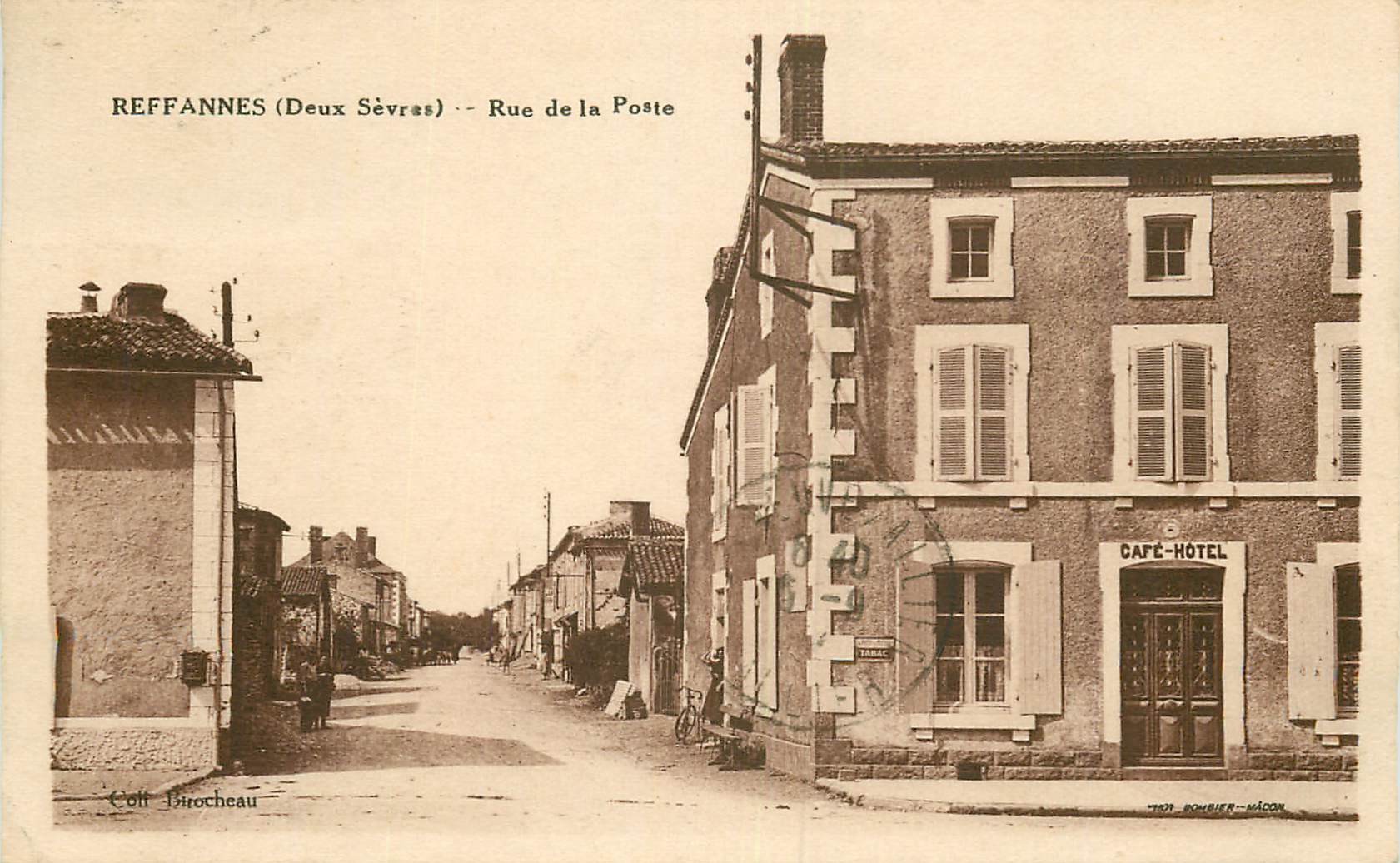 WW 79 REFFANNES. Café Hôtel rue de la Poste 1934