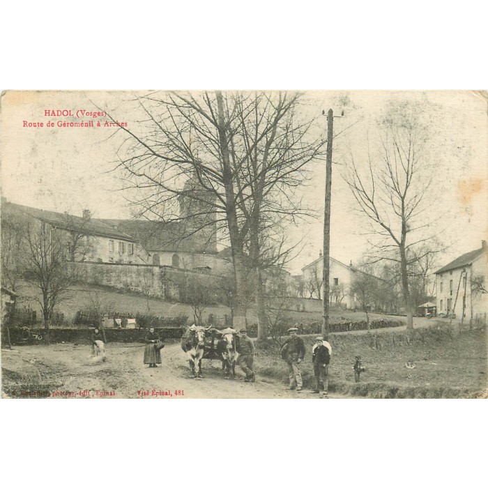 CPA 88 HADOL MAISON JEANNE D'ARC ET EGLISE