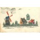 WW Moulin carte composée de timbres découpéset collés sur papier style Parchemin 1914