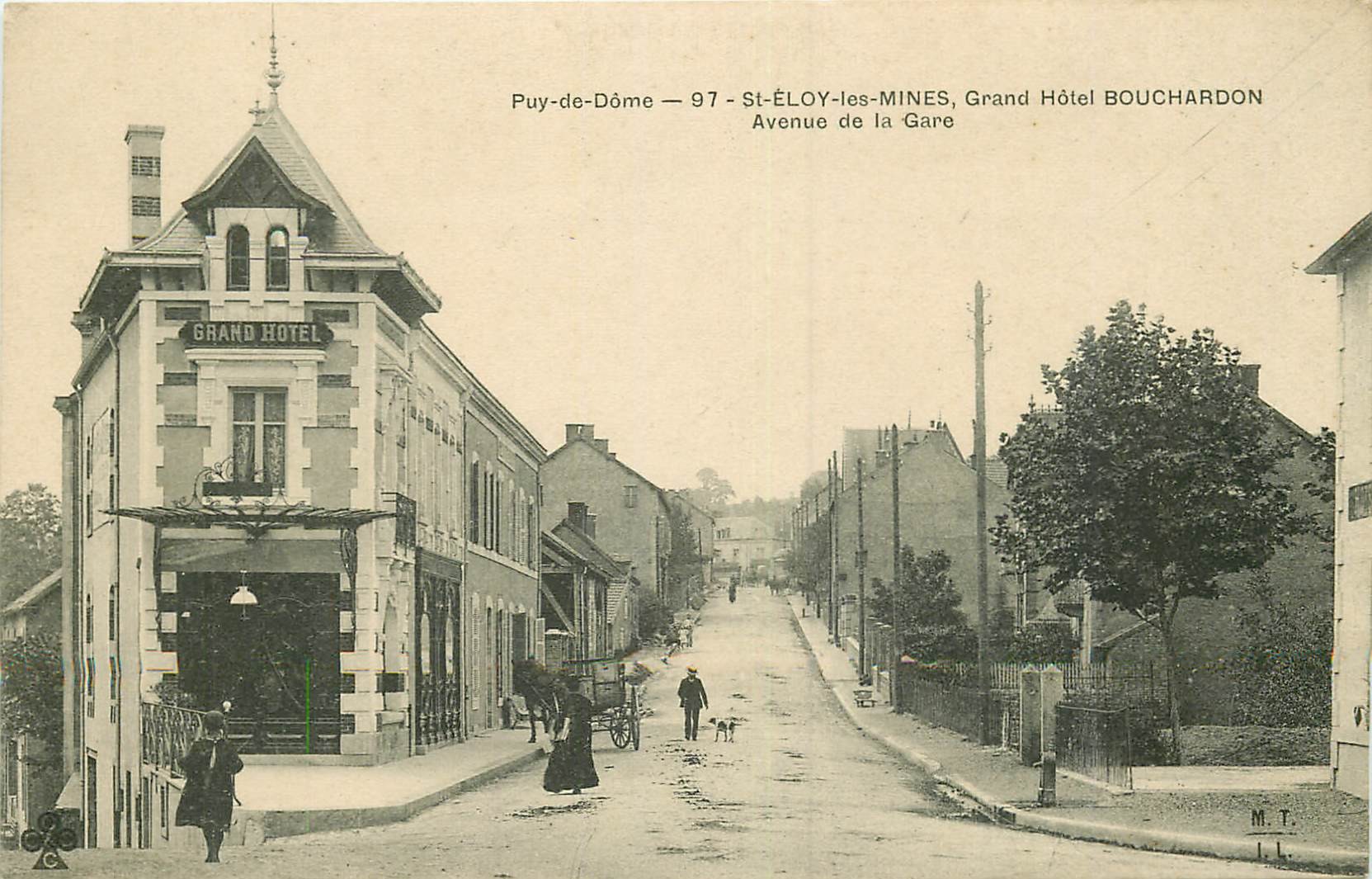 WW 63 SAINT-ELOY-LES-MINES. Grand Hôtel Bouchardon Avenue de la Gare