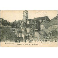 carte postale ancienne 02 SOISSONS. 1914-18 Rue des Francs-Boisiers