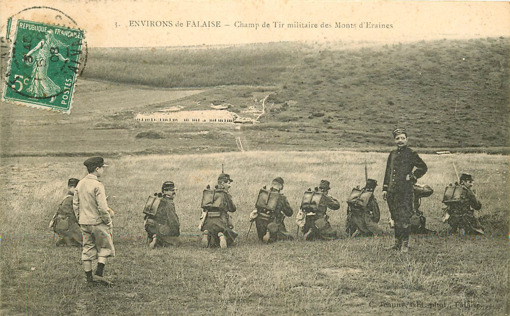 14 FALAISE. Champ de Tir militaire des Monts d'Eraines 1908