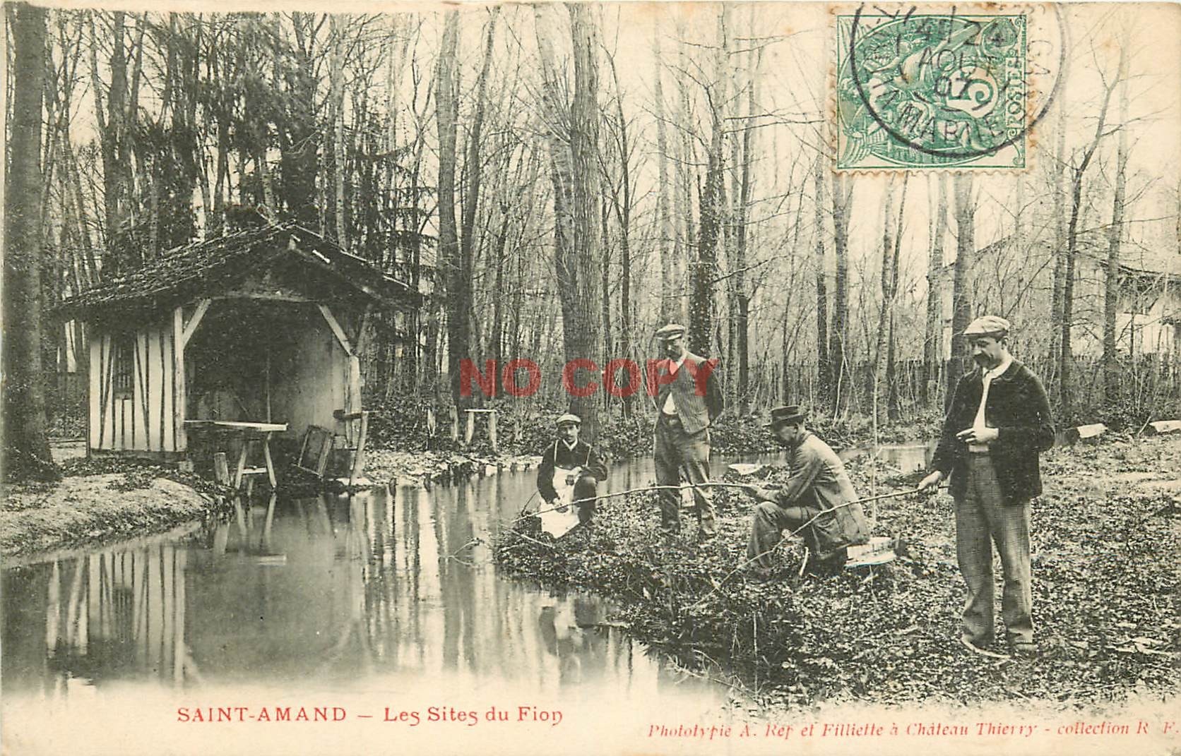 WW 51 SAINT-AMAND. Les Sites du Fion. Une Partie de Pêche 1907