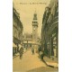 WW 03 MOULINS. Rue de l'Horrloge. Carte postale ancienne toilée