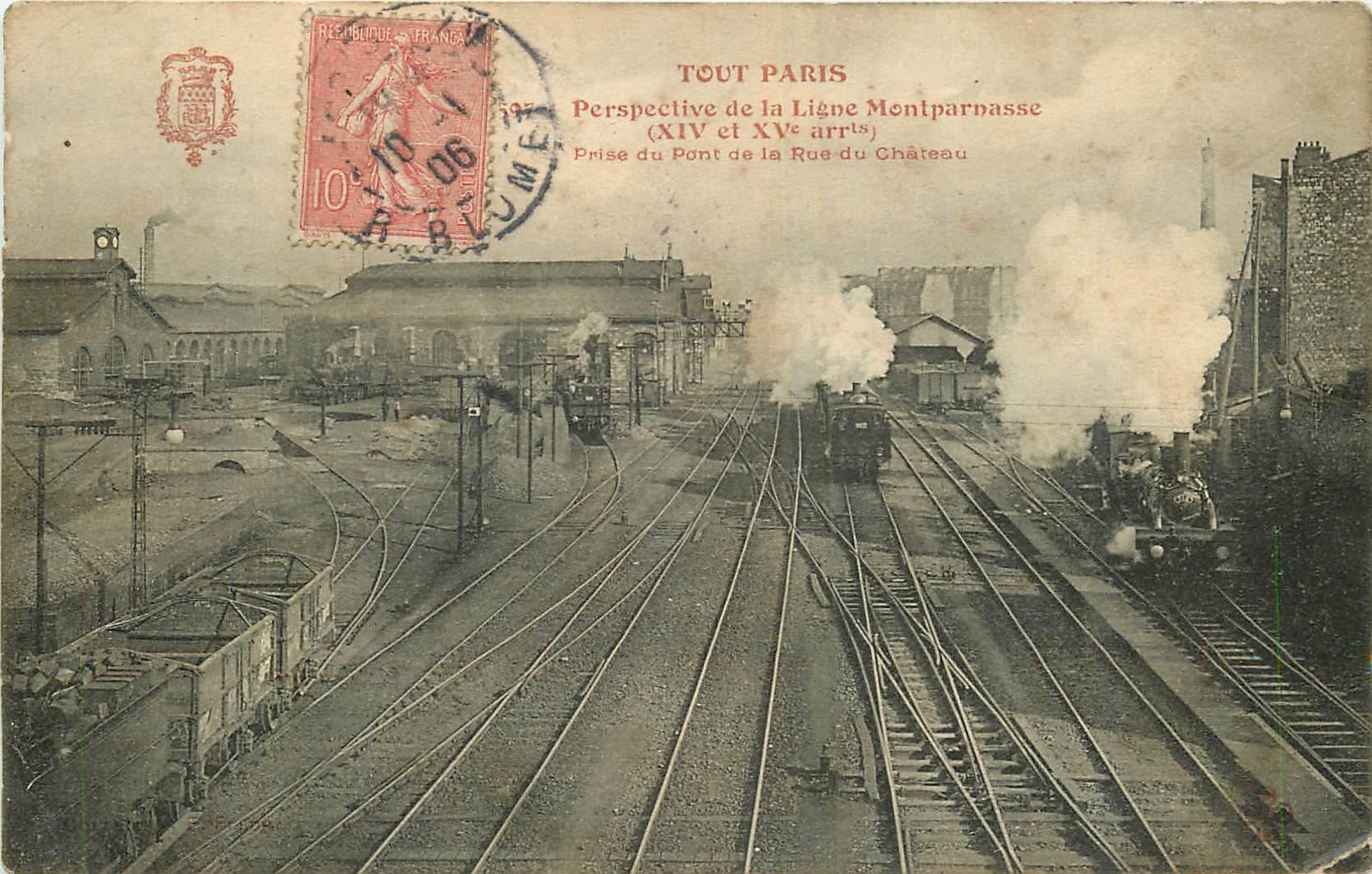 WW PARIS XIV. La Gare Montparnasse 1906