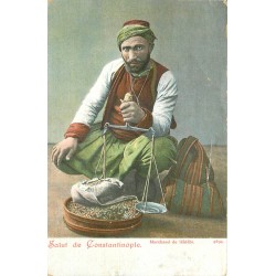 CONSTANTINOPLE. Marchand de léblébi en Turquie