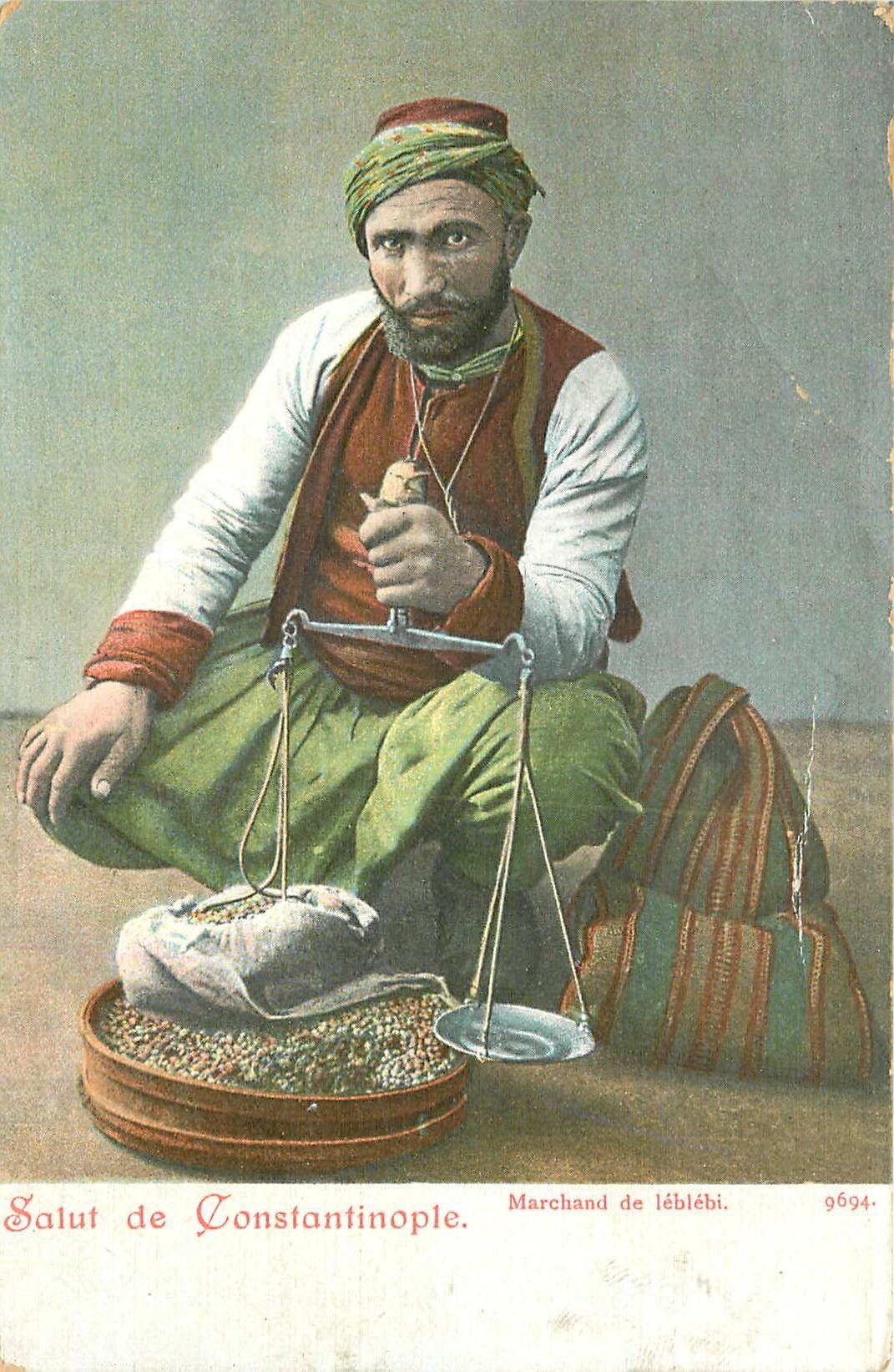 WW CONSTANTINOPLE. Marchand de léblébi en Turquie