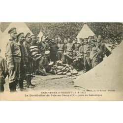 WW SALONIQUE. Campagne Orient distribution du Pain 1917