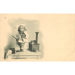 WW Un Singe Cuisinier par Lacroix à Genève vers 1900