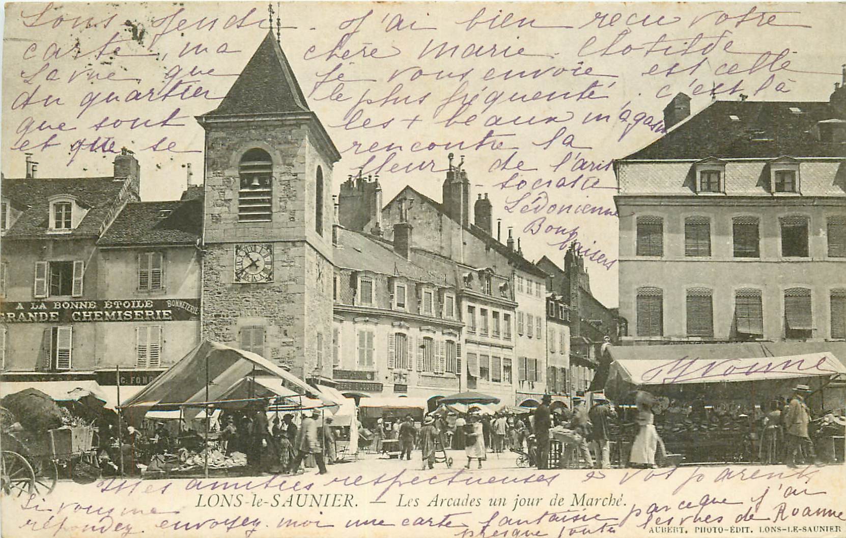 WW LONS-LE-SAUNIER. Le Marché 1905