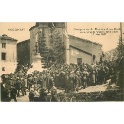 63 VISCOMTAT. 1922 Inauguration Monuments aux Morts Guerre 14-18