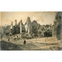 carte postale ancienne 14 CAEN. Top Promotion Carte Photo Rue de Geôle détruite