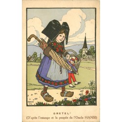 HANSI. Illustrateur et la Poupée de Gretel série n°30 en 1918