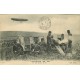 MILITARIA. Guerre 1914-18 Tir des pièces de 75 en 1915 avec Zeppelin Dirigeable