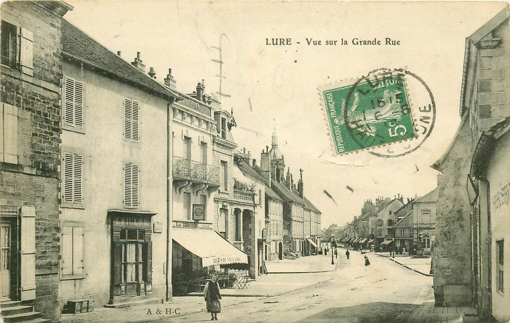 70 LURE. Epicerie sur Grande Rue 1913