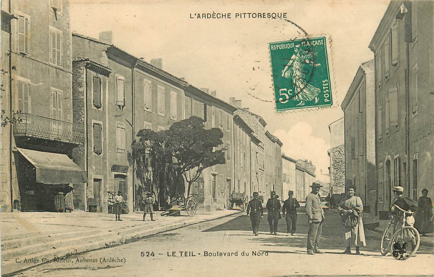 07 LE TEIL. Boulevard du Nord 1911
