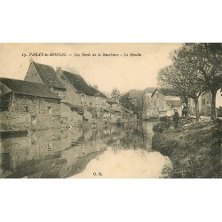 71 PARAY-LE-MONIAL. Facteur sur les Bords de la Bourbince et le Moulin