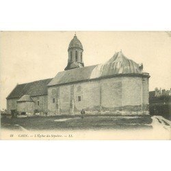 carte postale ancienne 14 CAEN. Top Promotion Eglise du Sépulcre désaffectée sert de magasin au Génie