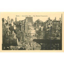 carte postale ancienne 14 CAEN. Top Promotion Rue Montoir-Poissonnerie ruines 1944